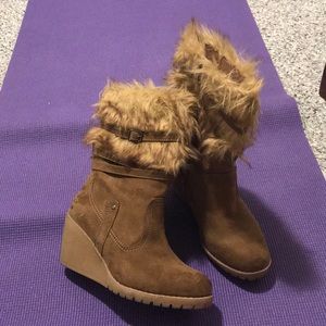 Jelly pop wedge boot